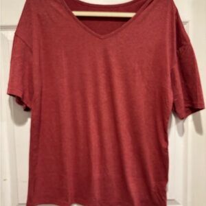 Women's V-Neck Red Top